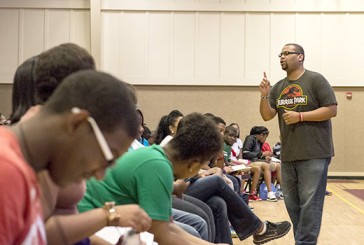 Fred "Chip" Luter III speaks to youth at Centrifuge, which took place during the Black Church Leadership and Family Conference in Ridgecrest, N.C. Luter gave a call to missions, urging youth to pray about engaging in short-term or full-time mission work. (Photo by Amanda Smith/IMB)