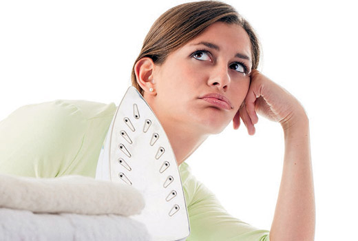 woman with iron