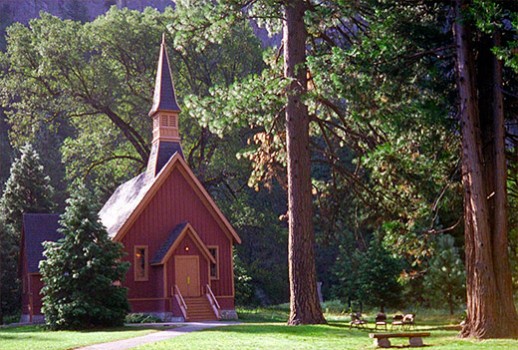 Church in woods