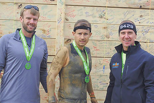 Bryan Fields and obstacle race teammates