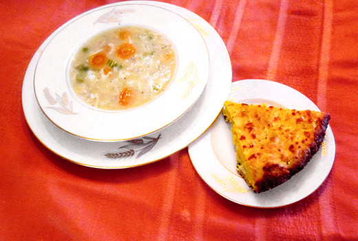 Sunday Dinner - Yum Yum Chicken Soup and Cornbread