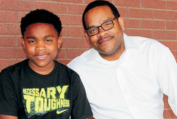 Breonus Mitchell and his son, B.J.