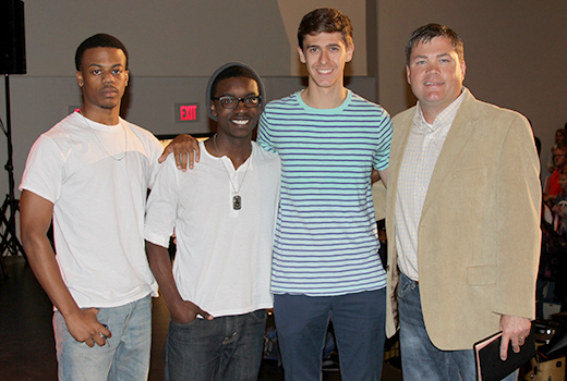 DJ Horton with CSU students