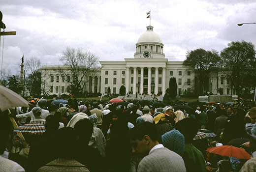 Some 25,000 people gathered at the Alabama state capitol in Montgomery March 25, 1965, to demand equal rights for black voters. (Photo courtesy of Kevin Vos)