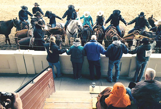 In Idaho cowboy country, a rodeo opens with prayer.