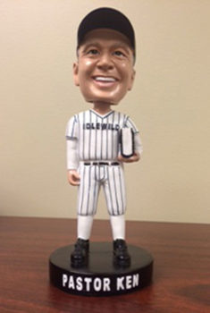 Idlewild Baptist Church celebrated Ken Whitten’s 25th anniversary with bobble head dolls of their pastor. (Photo courtesy of Ken Whitten)
