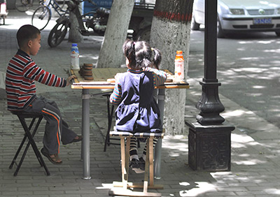 Children eating