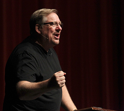 Rick Warren headlines Broadus Lectures at Anderson University